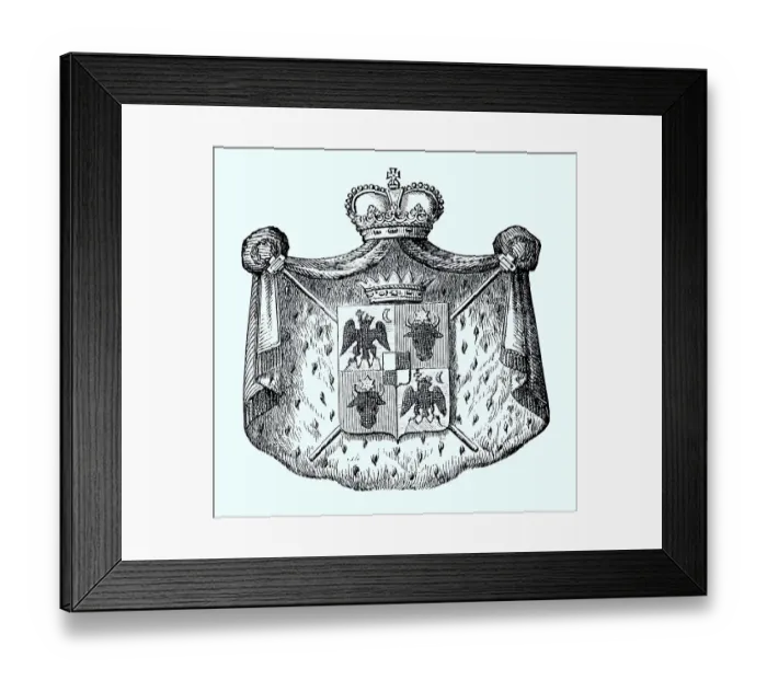 Framed Print : State coat of arms, coat of arms from 1890