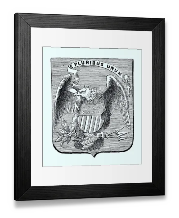 Framed Print : National Coat of Arms, Coat of Arms from 1890 Framed Print : National Coat of Arms, Coat of Arms from 1890