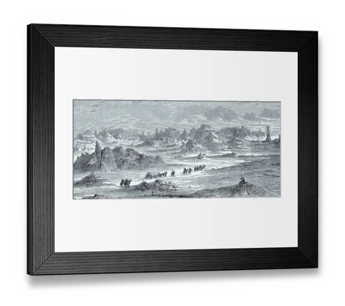 Framed Print : Landscape with a settler's trail in Missouri