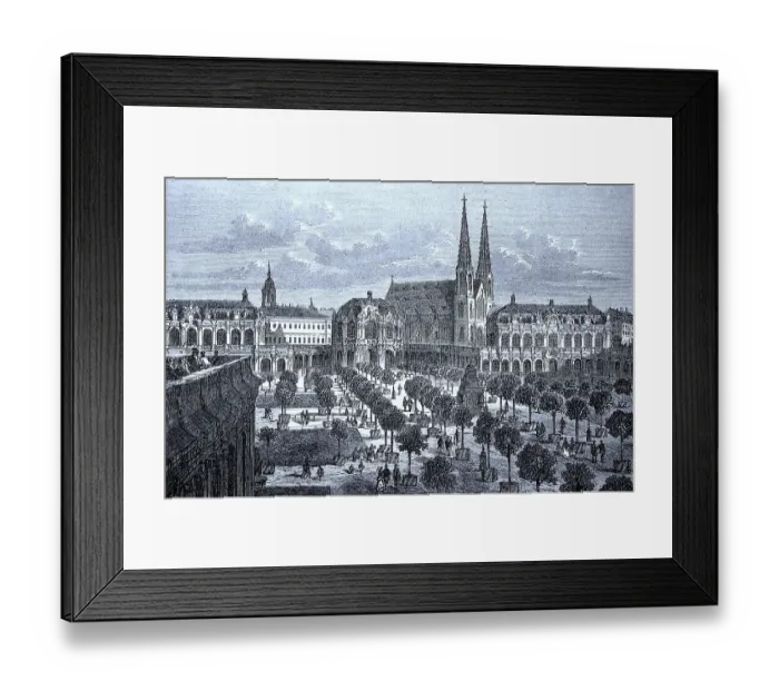 Framed Print : The Zwinger and St. Sophia's Church in Dresden Framed Print : The Zwinger and St. Sophia's Church in Dresden
