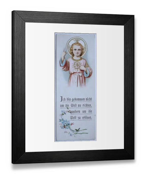 Framed Print : Image of a saint, Child Jesus as Saviour of the World