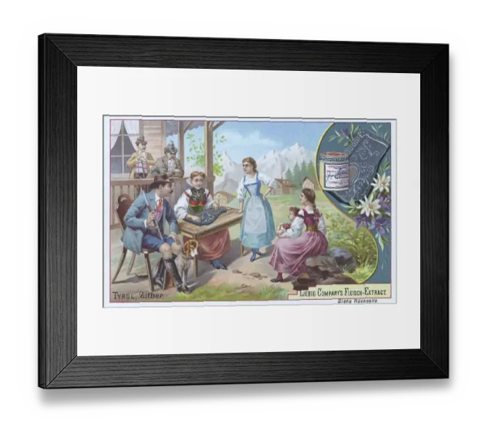Framed Print : Musical instrument series, zither