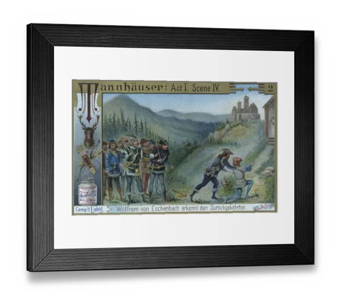 Framed Print : Series Opera Tannhaeuser, Wolfram von Eschenbach recognises the returned man Framed Print : Series Opera Tannhaeuser, Wolfram von Eschenbach recognises the returned man