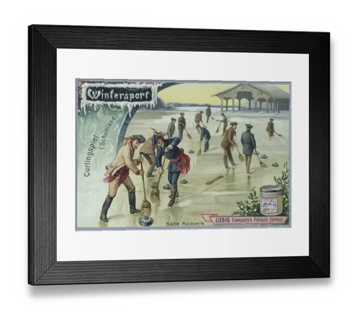 Framed Print : Winter sports series, curling in Scotland