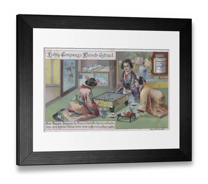 Framed Print : Series From Japan, Japanese Ladies Playing Go
