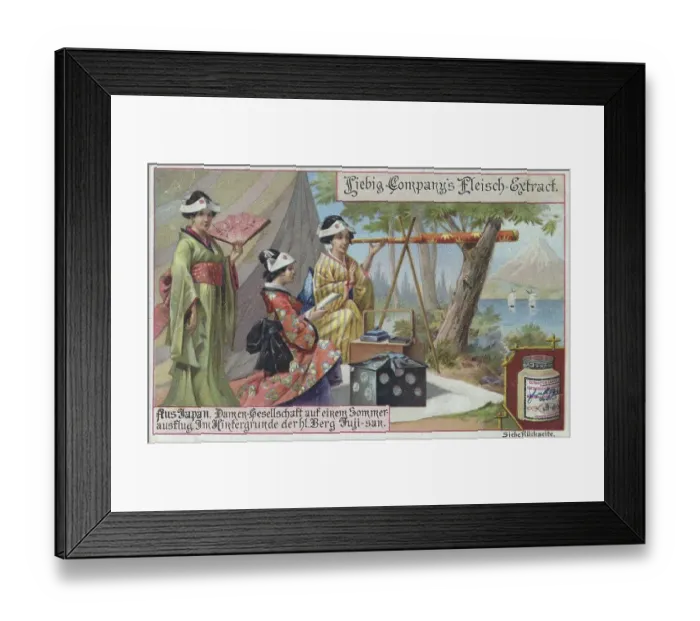 Framed Print : Series From Japan, Ladies Company on a Summer Outing