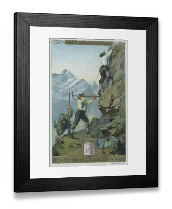 Framed Print : Series A mountain party, a climbing party Framed Print : Series A mountain party, a climbing party