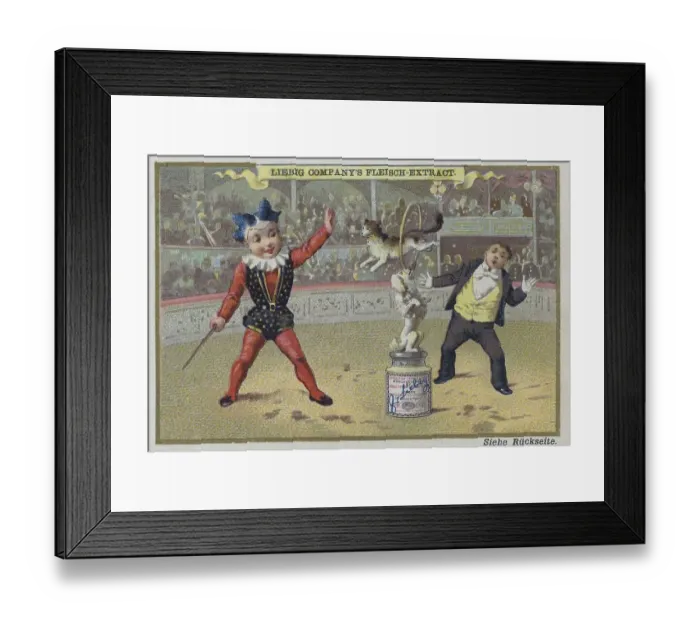 Framed Print : Series of pictures of children as artists in the circus