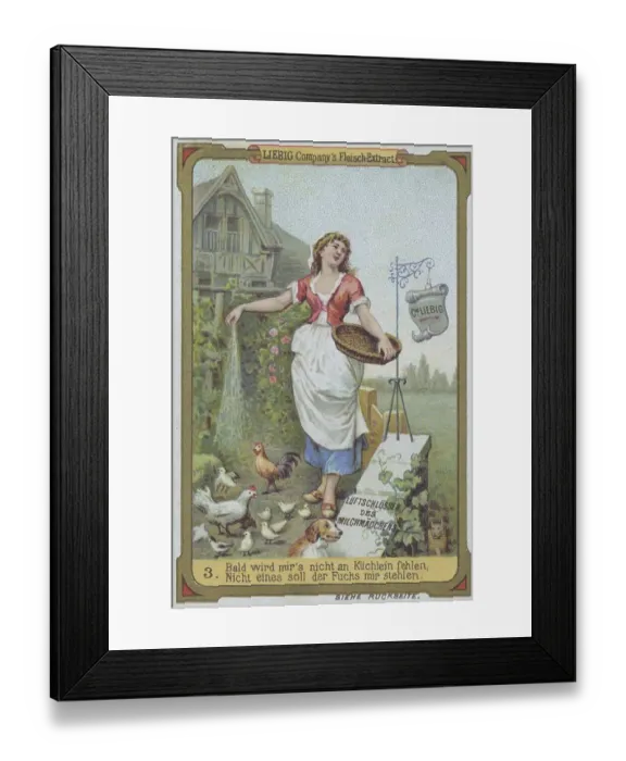 Framed Print : Picture series castles in the air of the milkmaid: Soon I shall not lack chicks Framed Print : Picture series castles in the air of the milkmaid: Soon I shall not lack chicks