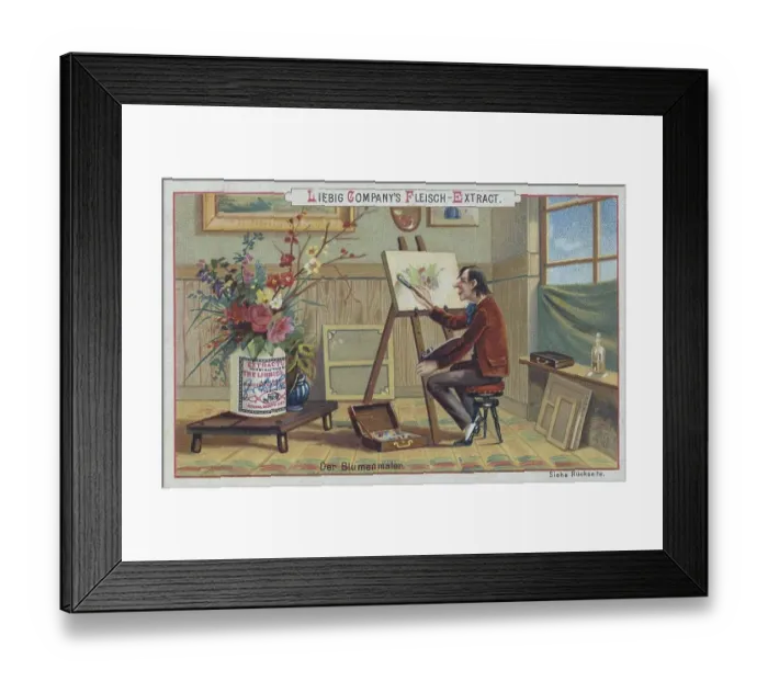 Framed Print : Picture series artist, painter: the flower painter Framed Print : Picture series artist, painter: the flower painter