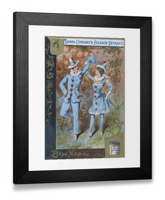 Framed Print : Picture series Costumes from the Italian Carnival: Bepe Napa