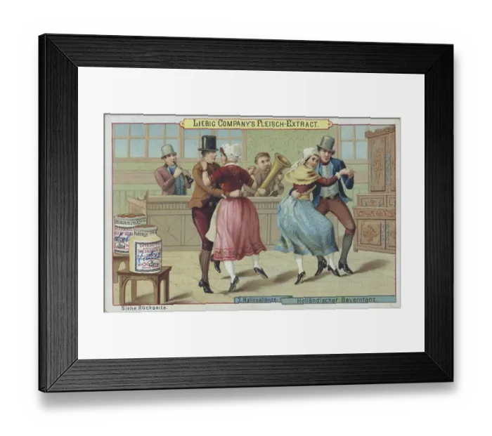 Framed Print : Picture series national dances: Dutch country dance