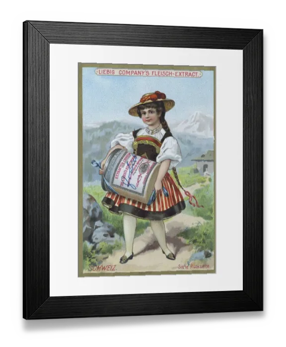 Framed Print : Picture series traditional costumes: Switzerland