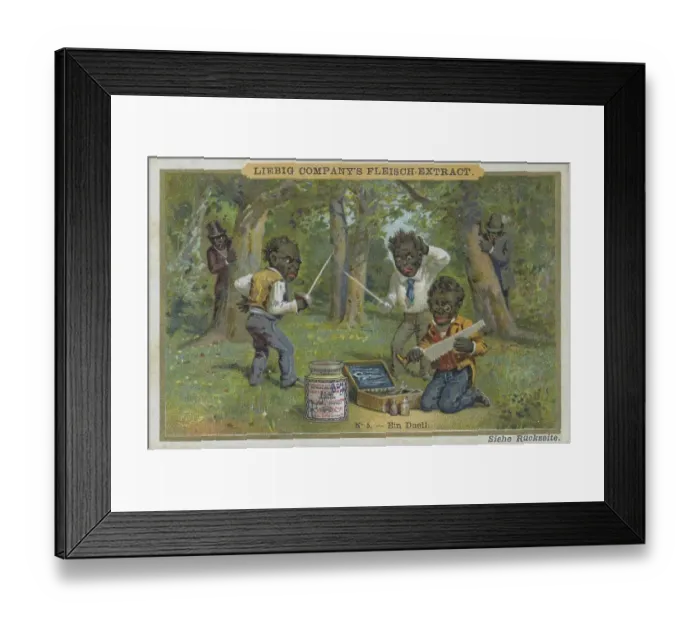 Framed Print : Picture series of dark-skinned artists: a Duell Framed Print : Picture series of dark-skinned artists: a Duell
