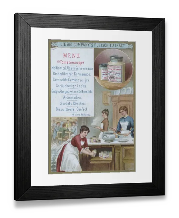 Framed Print : Picture series Menu, with Salmon