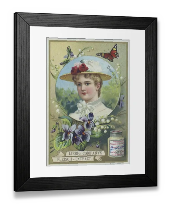 Framed Print : Picture series, Woman in portrait with headdress