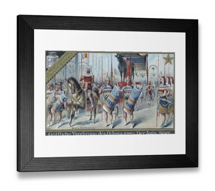 Framed Print : Picture series about the ox, divine worship of the ox Framed Print : Picture series about the ox, divine worship of the ox