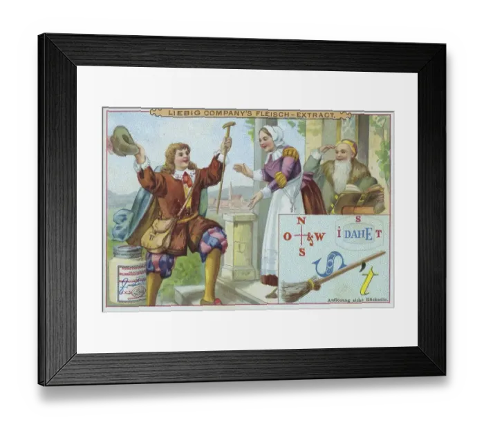 Framed Print : Picture series Riddles, Syllable Riddles