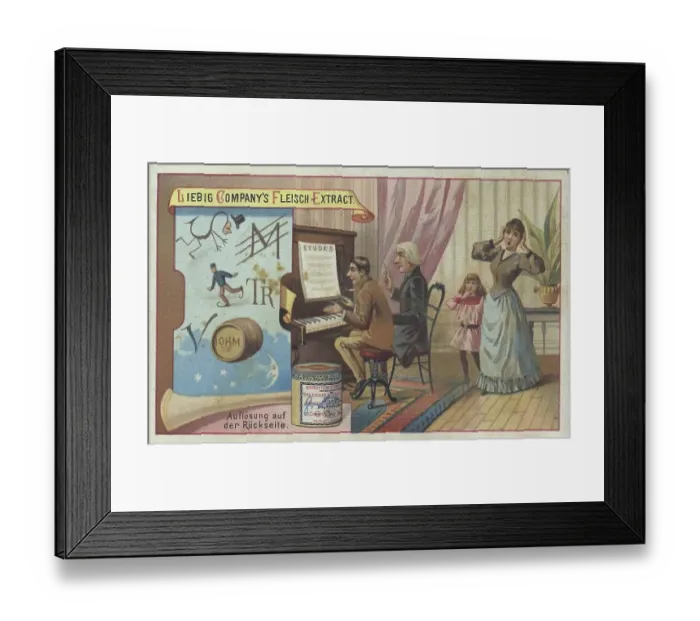 Framed Print : Picture series puzzle, letter puzzle