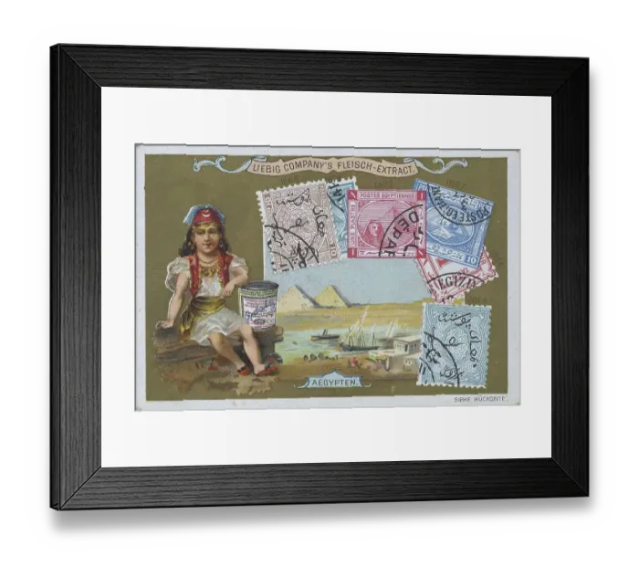 Framed Print : Picture series Countries and Stamps and Motifs