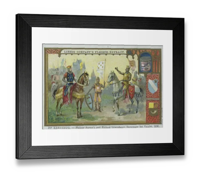 Framed Print : Picture series third crusade, Philip August and Richard the Lionheart meet at Vezelai Framed Print : Picture series third crusade, Philip August and Richard the Lionheart meet at Vezelai