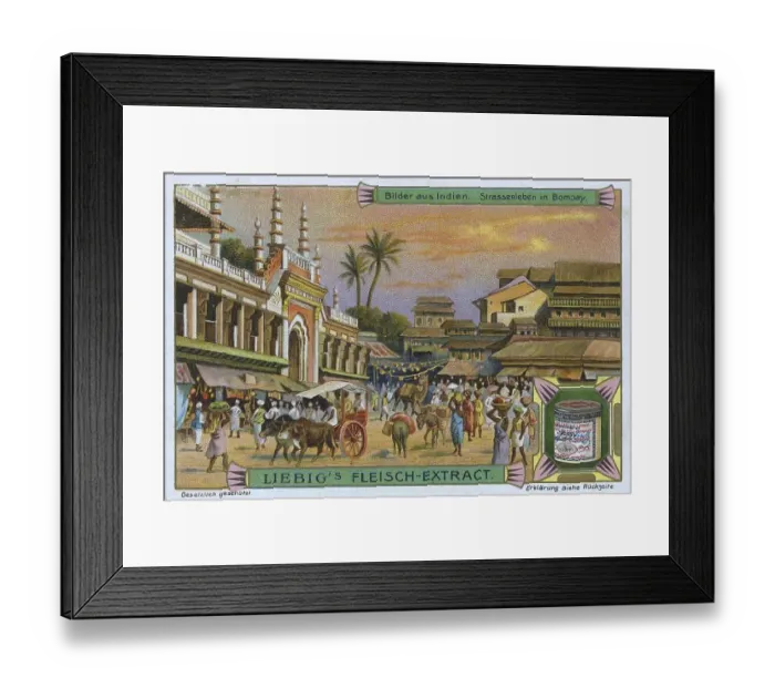 Framed Print : Series Pictures from India, Street Life in Bombay
