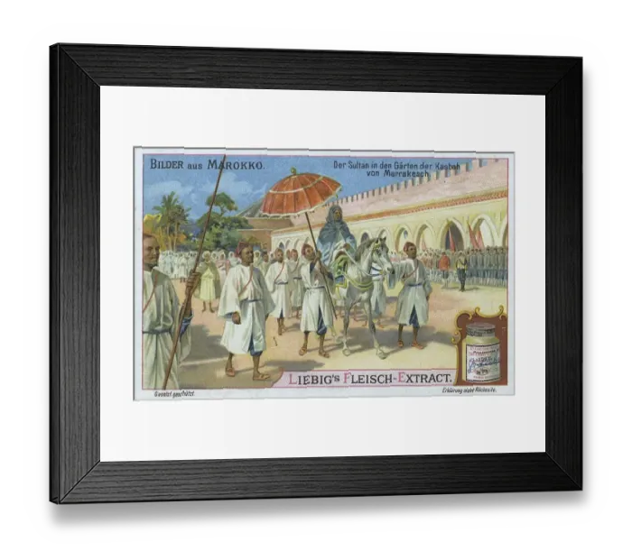 Framed Print : Series Pictures from Morocco, The Sultan in the Gardens of the Kasbah of Marrakech Framed Print : Series Pictures from Morocco, The Sultan in the Gardens of the Kasbah of Marrakech