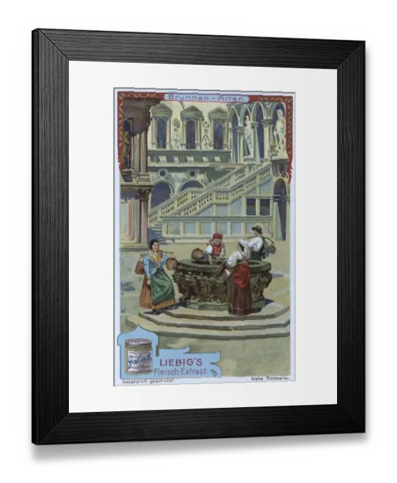 Framed Print : Series of different types of fountains