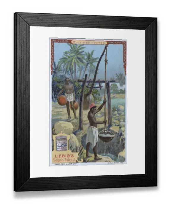 Framed Print : Series of different types of wells