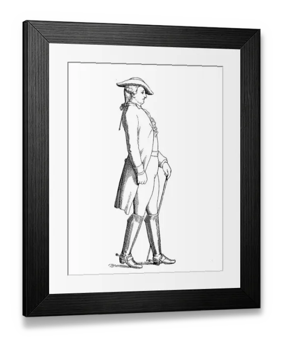 Framed Print : Berlin Beauty with Pigtail, 1783