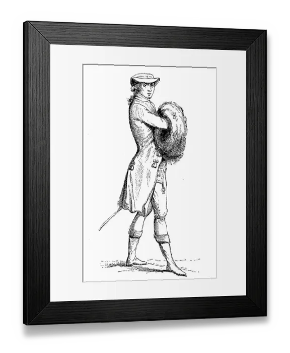 Framed Print : Gentleman a langlaise, with hemeroplanes triptolemus (1779)