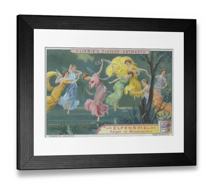 Framed Print : Series Elfenspiel, Reigen im Mondschein