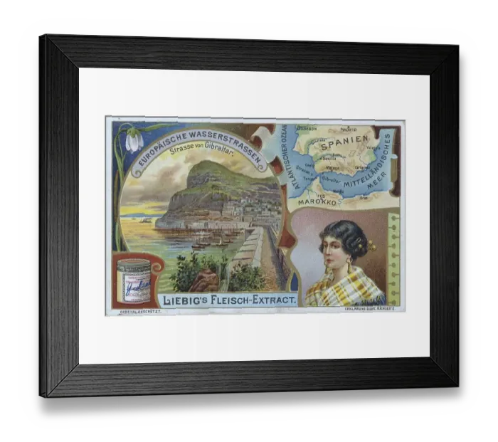 Framed Print : Series European Waterways, Strait of Gibraltar Framed Print : Series European Waterways, Strait of Gibraltar