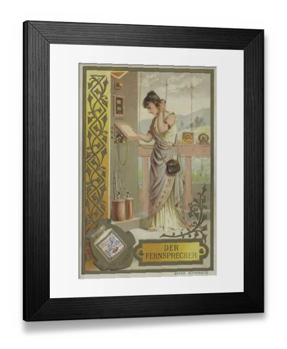 Framed Print : Series modern technology, the telephone Framed Print : Series modern technology, the telephone
