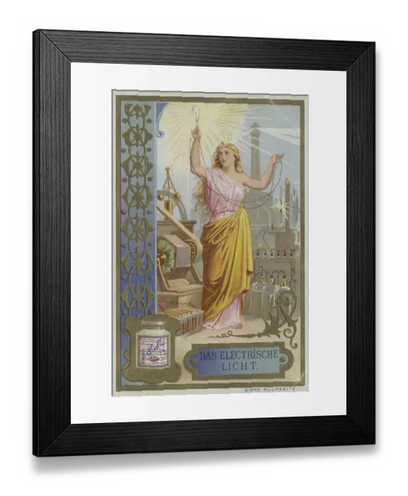 Framed Print : Series modern technology, the electric light Framed Print : Series modern technology, the electric light