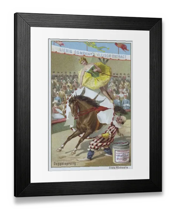 Framed Print : Series of horse dressage in the circus