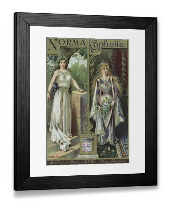Framed Print : Series of costumes from the opera
