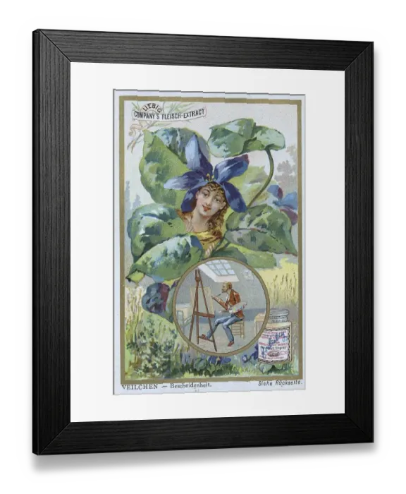 Framed Print : Series of symbols of flowers related to persons