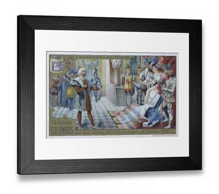 Framed Print : Series Christopher Columbus, in front of the Spanish Royal Couple