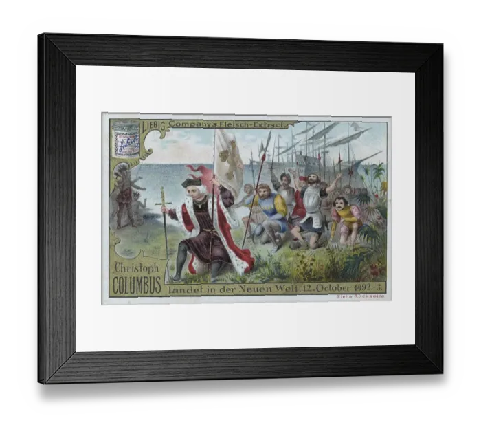 Framed Print : Series Christopher Columbus, Landing in the New World