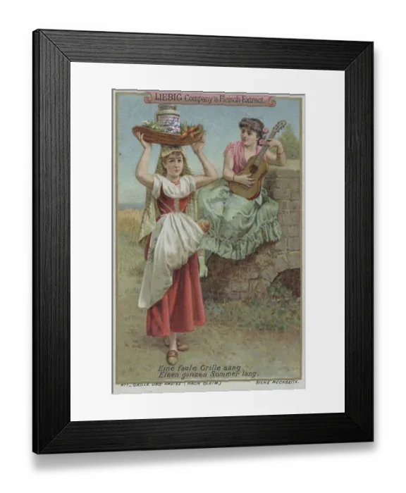 Framed Print : Series Cricket and ant as a symbol for the industrious and the lazy