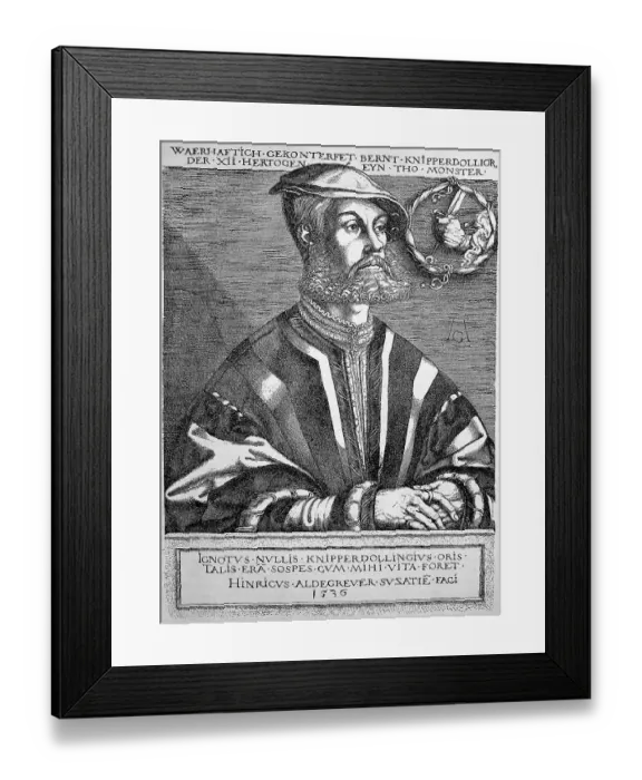 Framed Print : Bernd Knipperdolling, also Bernt or Bernhard Knipperdollinck