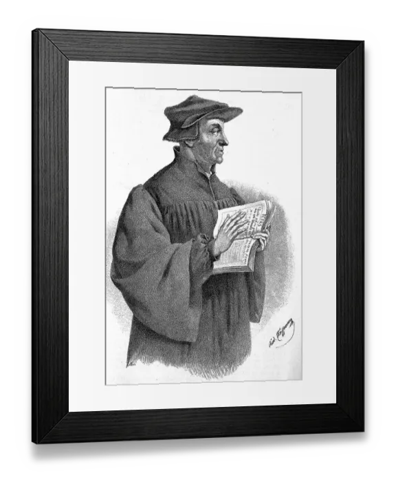 Framed Print : Huldrych Zwingli or Ulrich Huldreich Zwingli Framed Print : Huldrych Zwingli or Ulrich Huldreich Zwingli