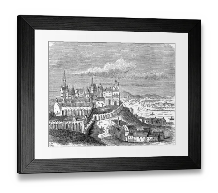 Framed Print : Buda Castle, German Ofen, Latin Aquincum is the district of the capital Budapest