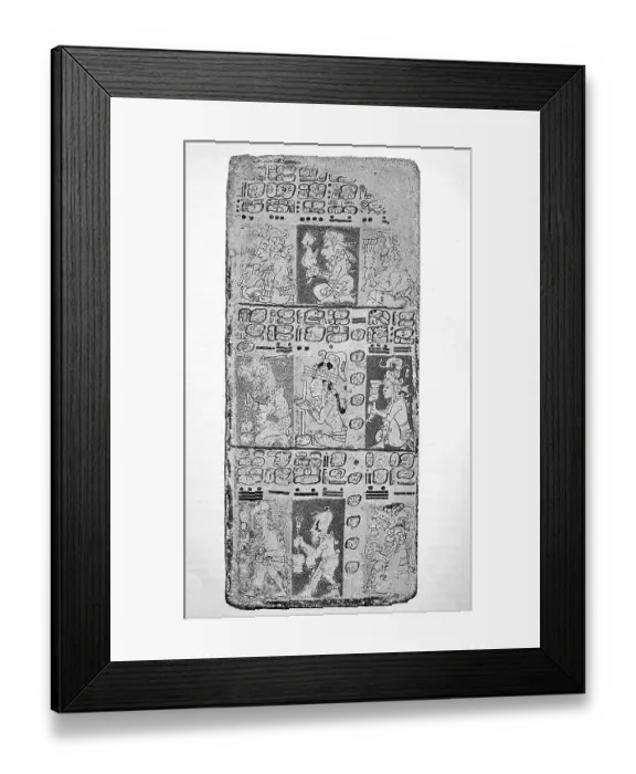 Framed Print : A page from a Mayan manuscript