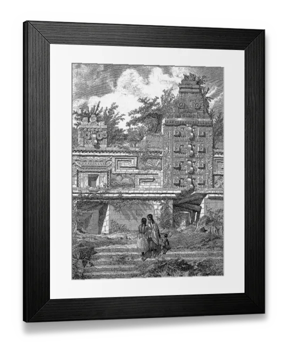 Framed Print : Ruins of a palace at Uxmal, Yucatan Framed Print : Ruins of a palace at Uxmal, Yucatan