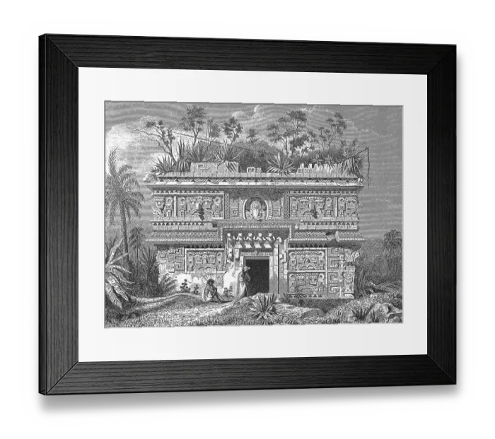 Framed Print : Temple Ruin at Uxmal in Yucatan Framed Print : Temple Ruin at Uxmal in Yucatan