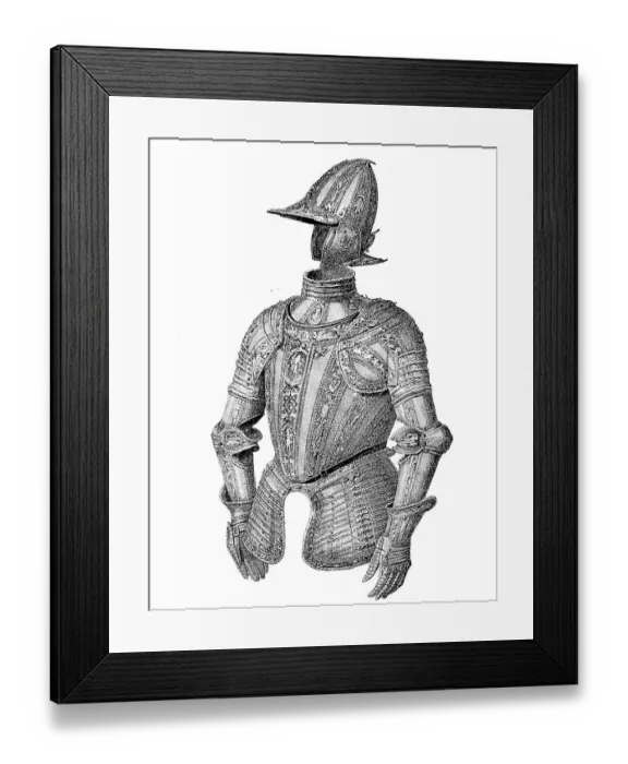 Framed Print : French half-armour, knight's armour