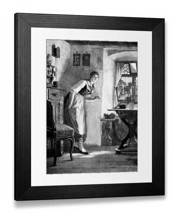 Framed Print : Girl in love playing hide and seek with her lover who likes to tease himself