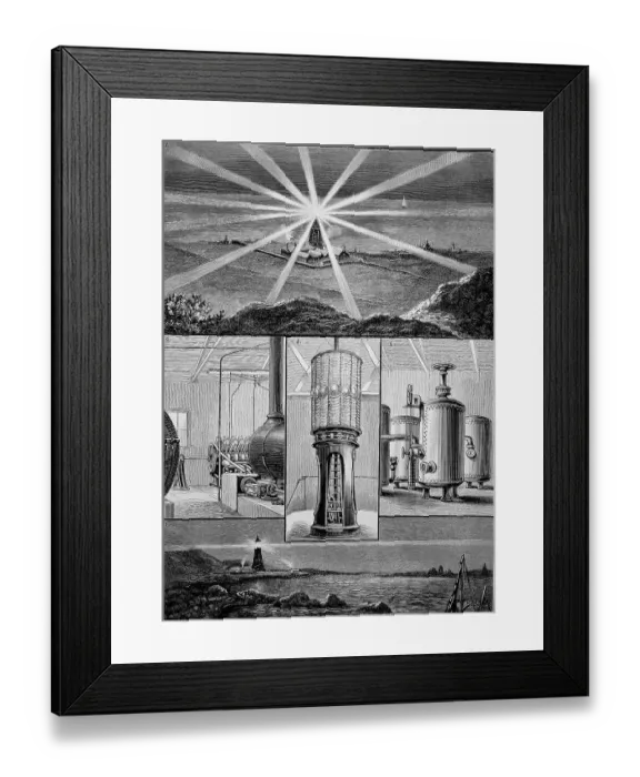 Framed Print : The New Electrified Lighthouse on the Isle of Wight